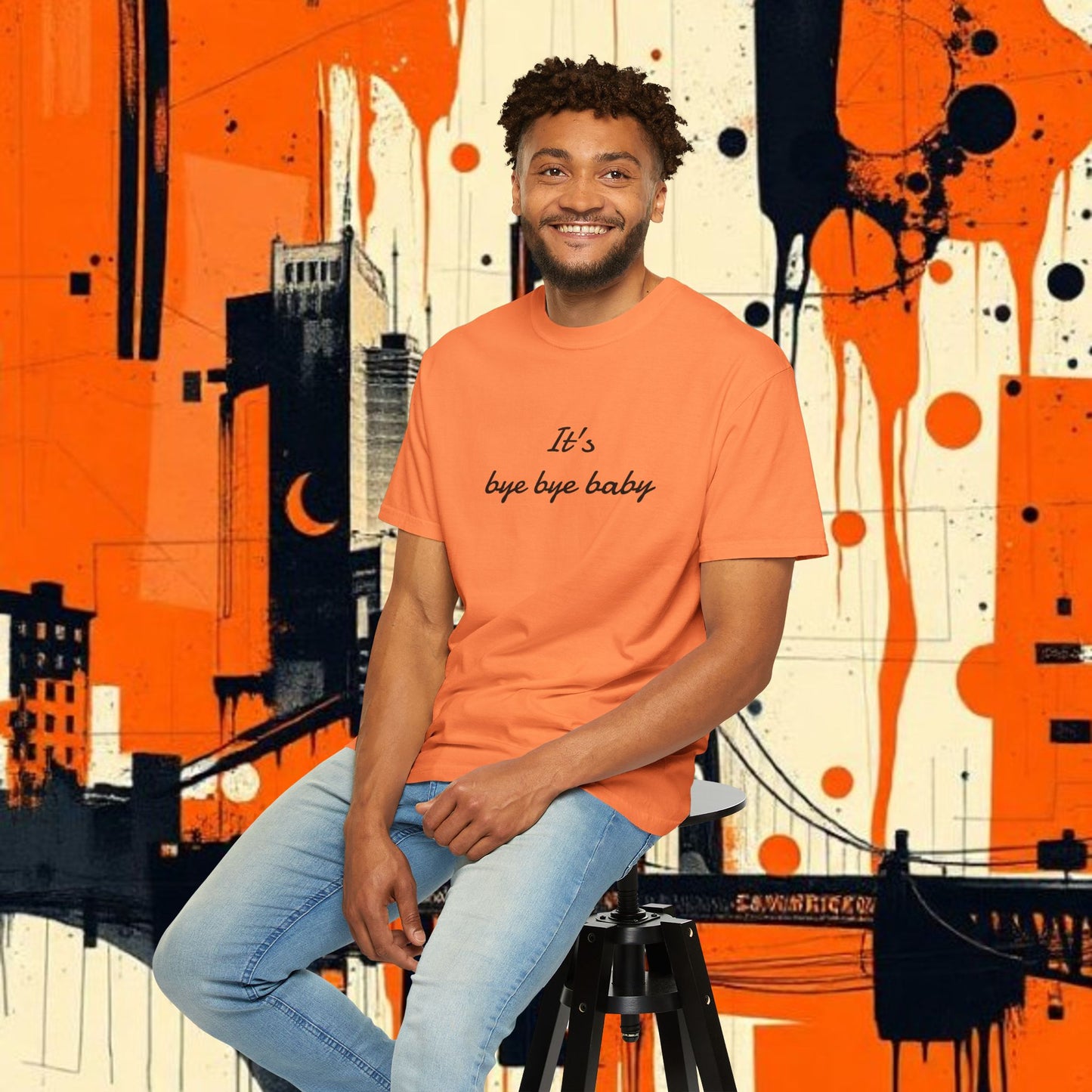 Bye Bye Baby Unisex Garment-Dyed T-Shirt, Fun Graphic Tee, Giants Fan Apparel, Casual Wear, Cute Statement Shirt, Summer Fashion