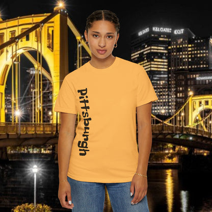 Pittsburgh Black & Yellow Vertical Tee