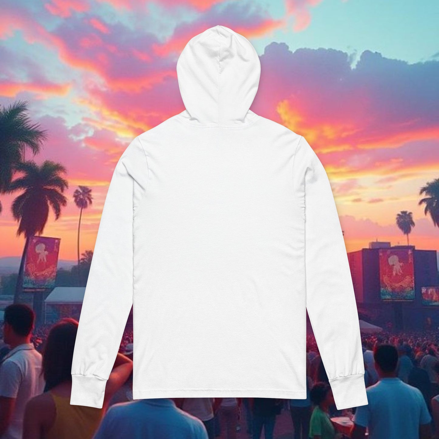 Unisex Festival Vibes Hoodie, Comfortable Long Sleeve Tee for Concerts, Music Festivals, Casual Outing, Gift for Music Lovers