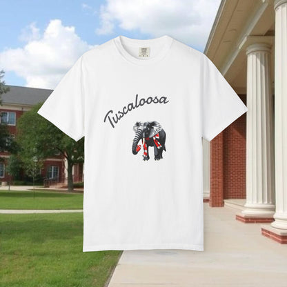 Tuscaloosa Elephant T-Shirt — University Pride Vintage Campus Tee, Soft-Style, Perfect T-Shirt for Gameday and the Tailgate