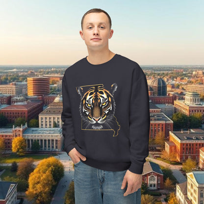 Tiger Head Missouri Crewneck Sweatshirt — State Pride Graphic Pullover