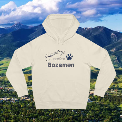 Bozeman Saturdays Unisex Hoodie, Cozy Sweatshirt, Fall Fashion, Casual Wear, Perfect Gift for Him/Her, Outdoor Adventures