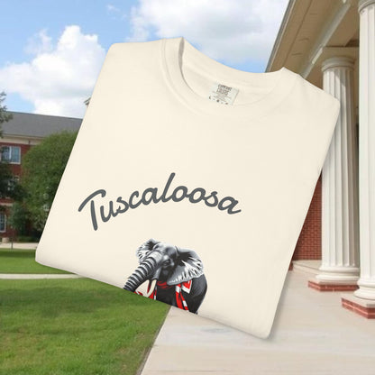 Tuscaloosa Elephant T-Shirt — University Pride Vintage Campus Tee, Soft-Style, Perfect T-Shirt for Gameday and the Tailgate