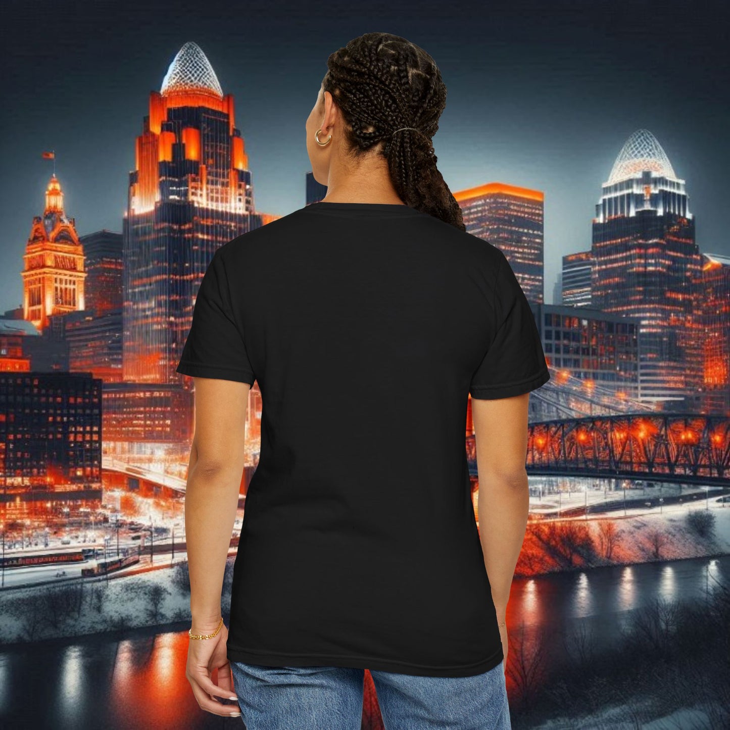 Cincinnati Script T-Shirt — Retro City Name Tee, Tri-Blend, Ultra Comfort, Perfect for Gameday