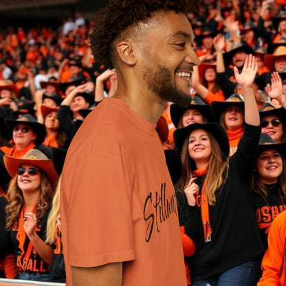 Stillwater Script T‑Shirt — Casual City Pride Tee, Soft-Style Shirt, Perfect for Gameday