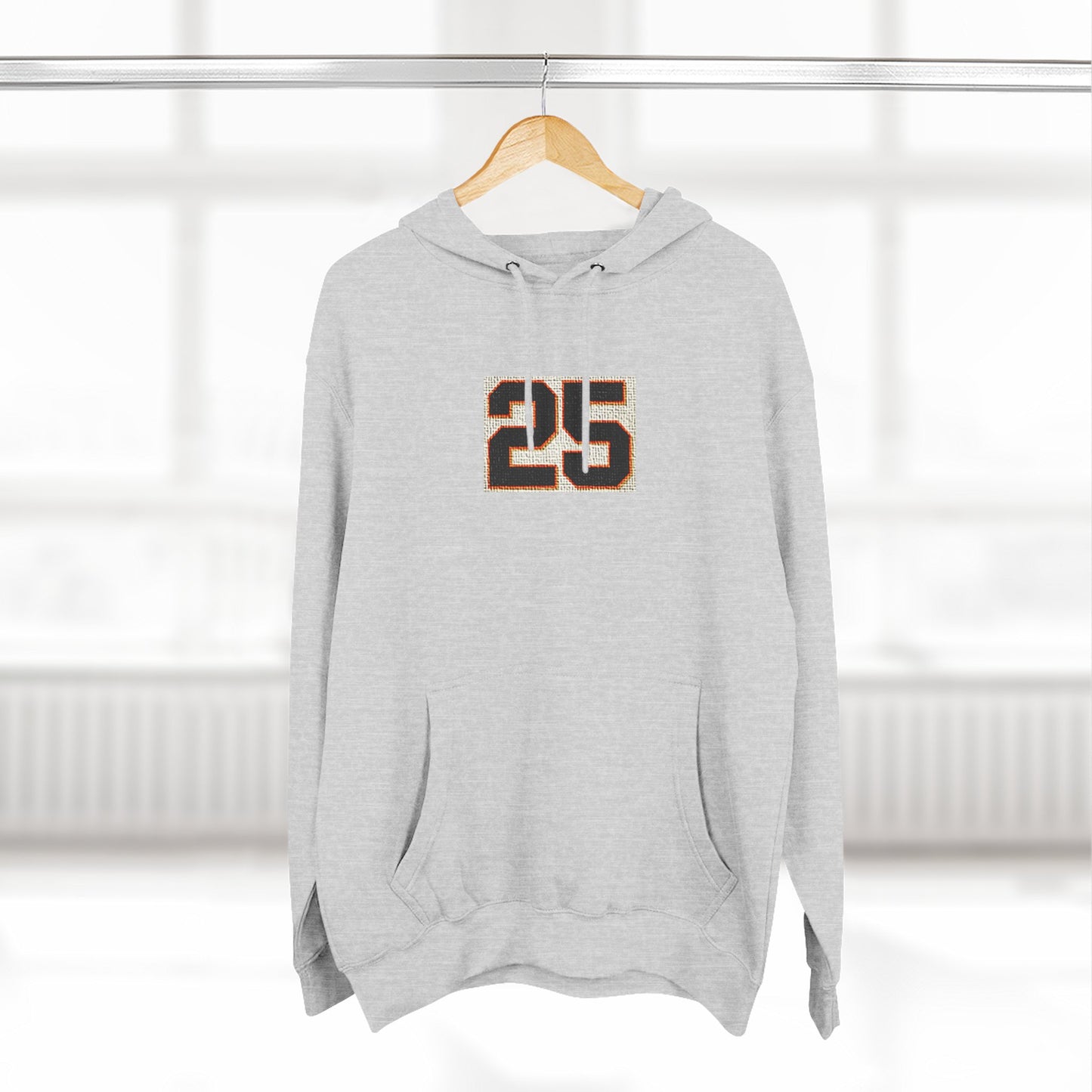 Giants Fans Fleece Hoodie with Number 25 Design - Perfect for Sports Fans, Everyday Wear, Gym, Giants Games
