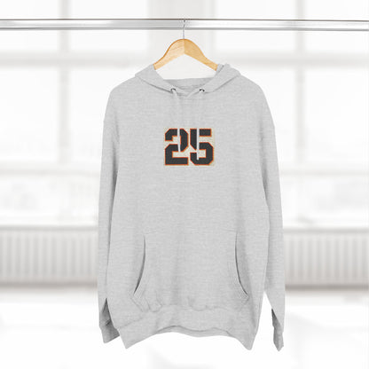 Giants Fans Fleece Hoodie with Number 25 Design - Perfect for Sports Fans, Everyday Wear, Gym, Giants Games