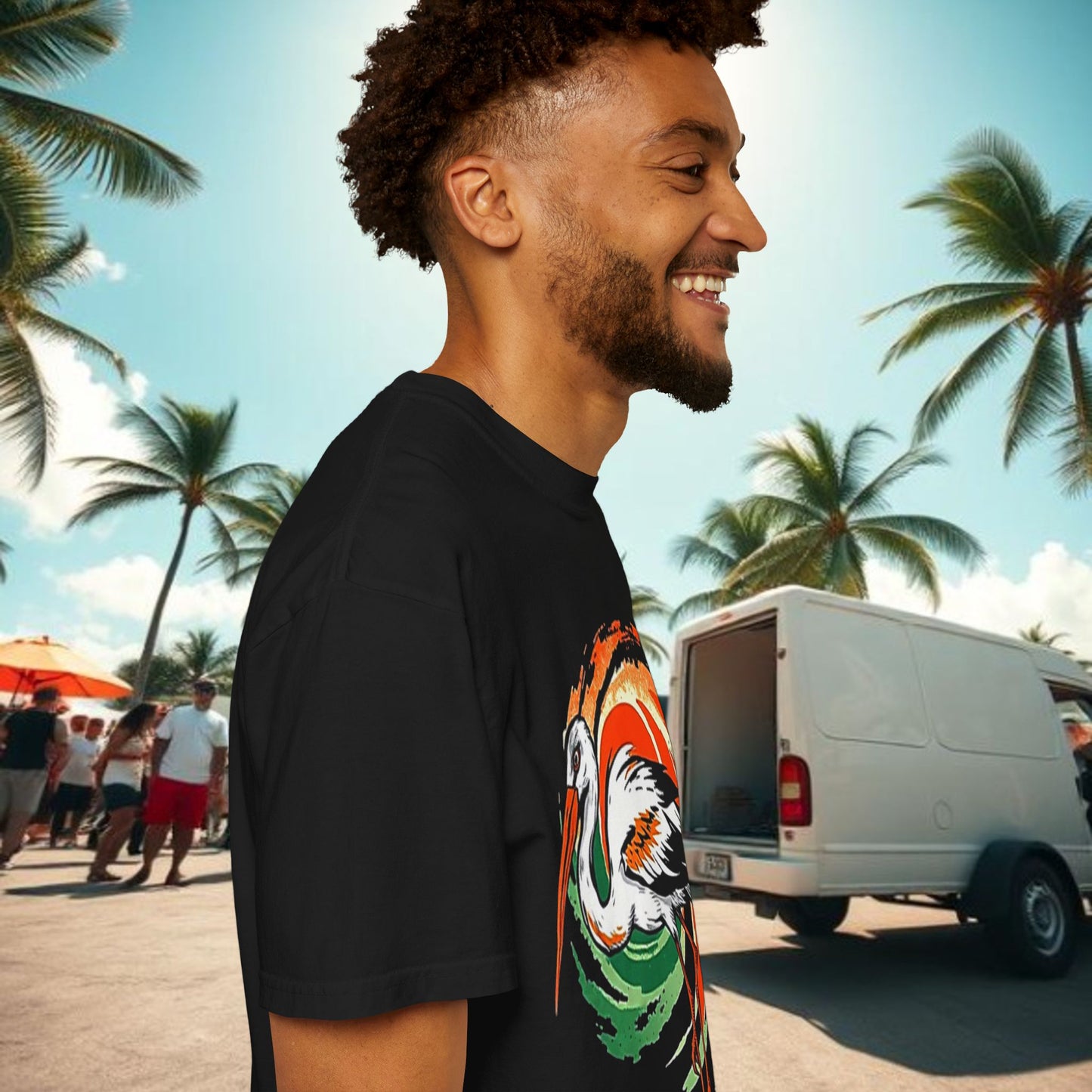 Ibis Artistic Graphic Design Tee, Unisex Garment-Dyed T-shirt, Perfect for Gameday or Beach, Sports Fan Shirt