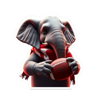Cute Elephant Football Kiss-Cut Stickers, Fun Laptop Decor, Baby Shower Favors, Kids Party Supplies, Sports Stickers