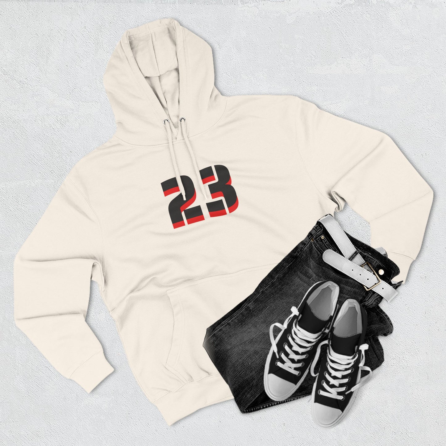 23 Fleece Hoodie, Stylish Sportswear for Game Day, Unisex Sweatshirt, Athletic Fashion, Cozy Hoodie, Perfect for Fans
