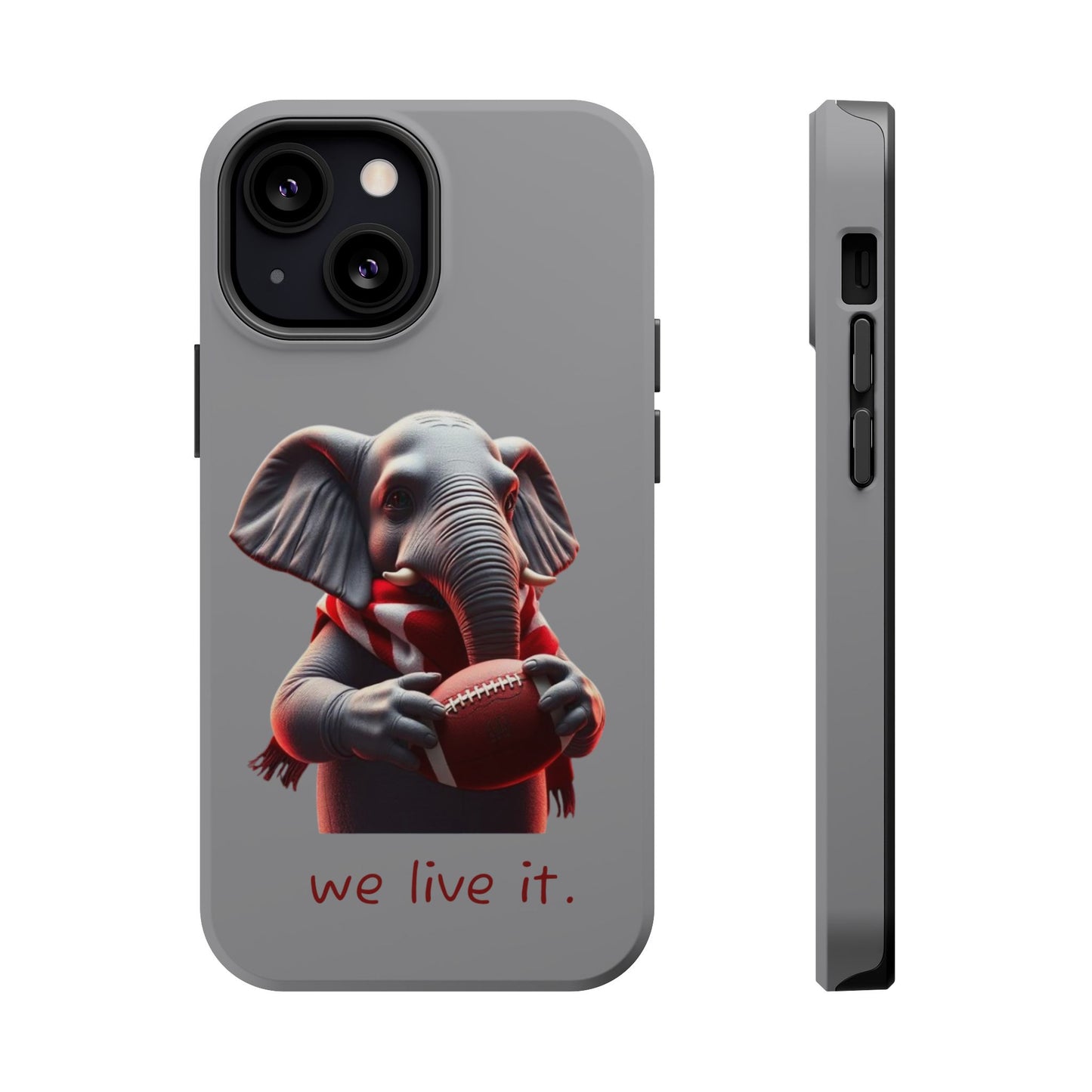Elephant Football Case - Impact-Resistant Phone Cover, Unique Gift for Sports Lovers, Animal Case for Kids, Fun Accessories, Durable