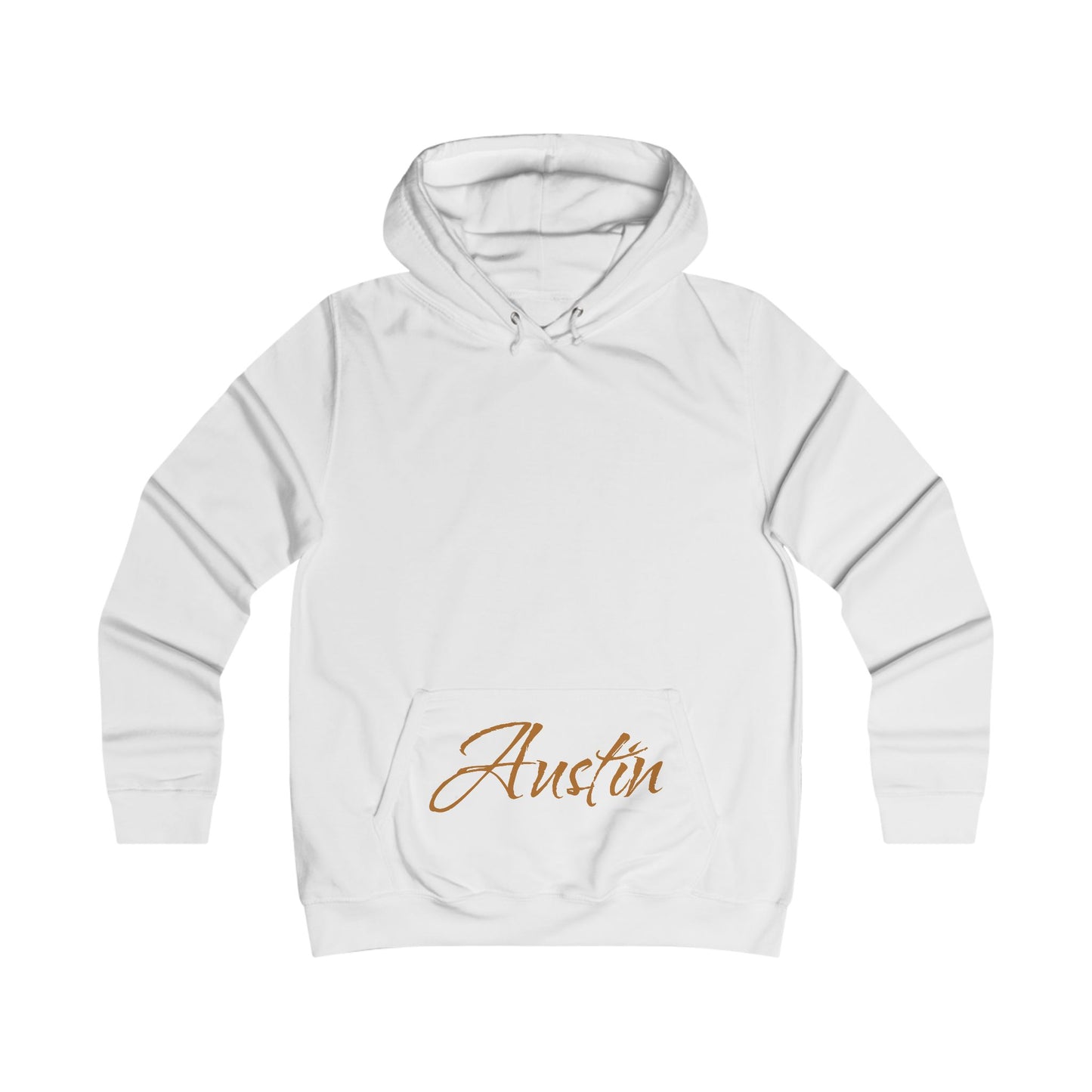 Girlie College Hoodie — Austin Script Logo Pullover, Perfect for Gameday or the Tailgate