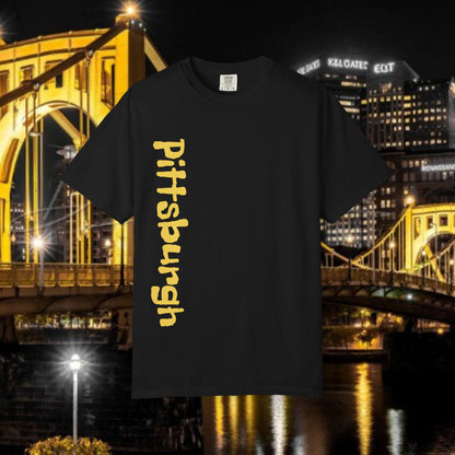Pittsburgh Black & Yellow Vertical Tee