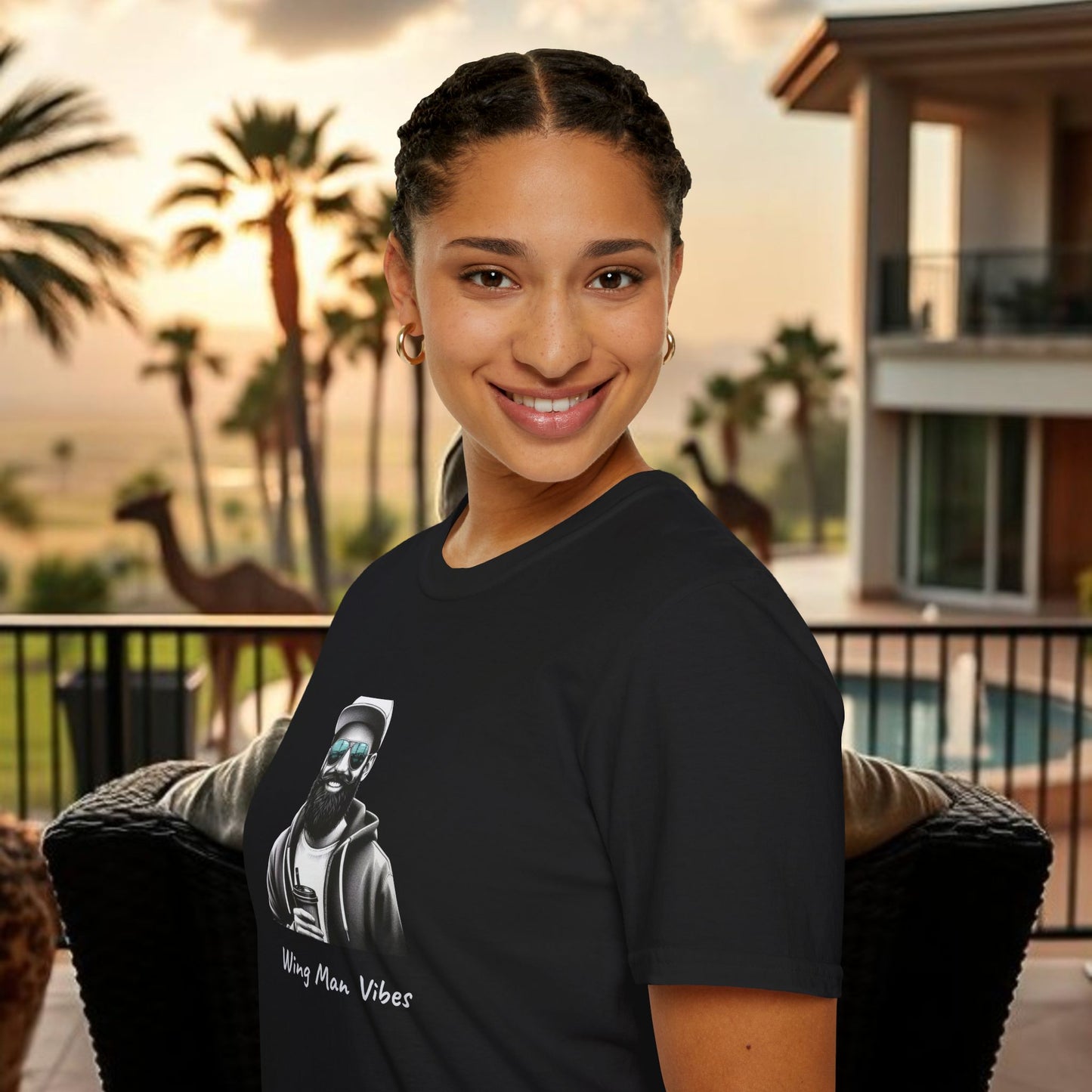 Wing Man Vibes Unisex T-Shirt, Angel Wings Tee, Gift for Him, Graphic Tee, Casual Shirt, Mens Top