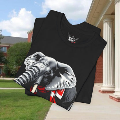 Elephant Graphic Tee — Cute Elephant Wearing Scarf T-Shirt