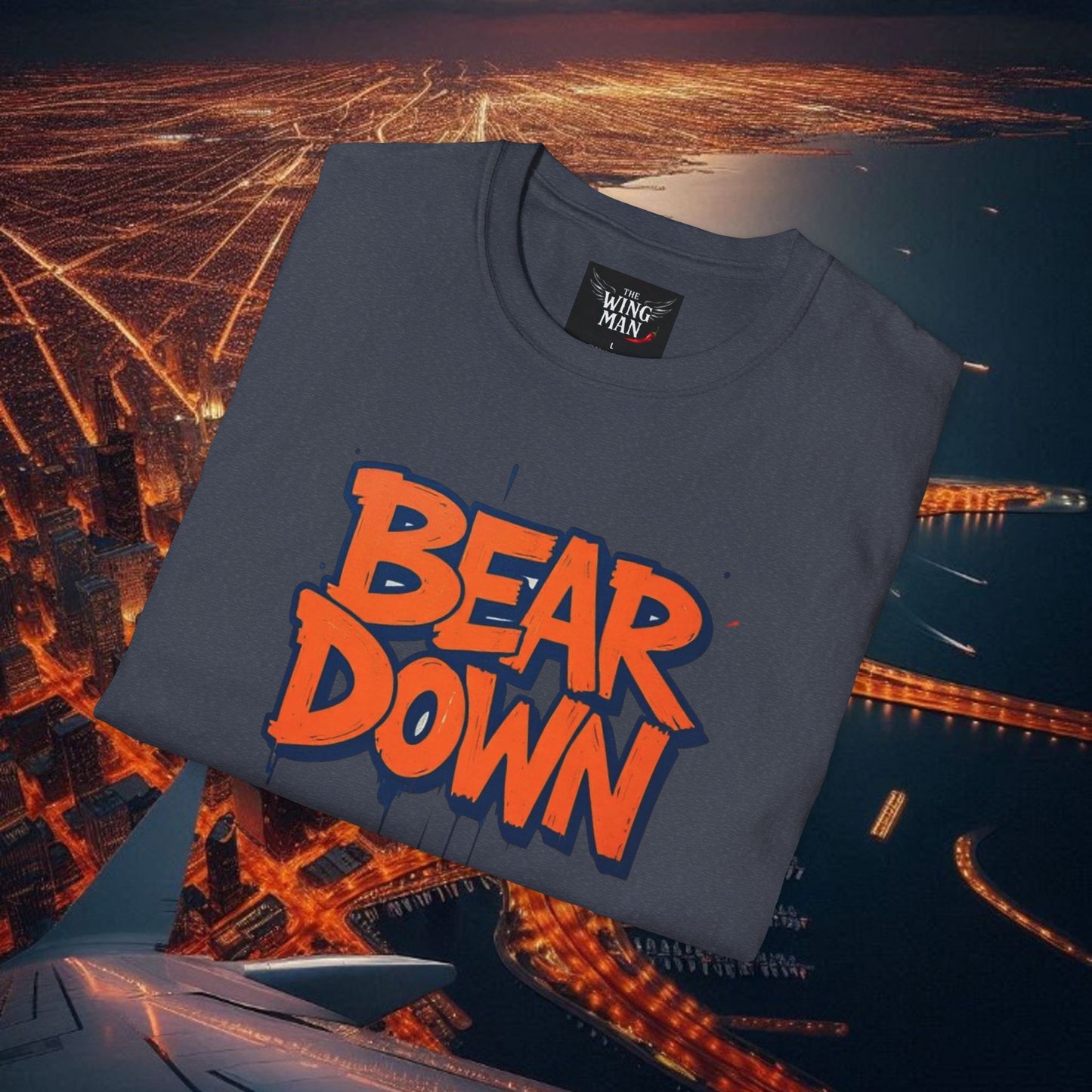 Bear Down Unisex Graphic T-Shirt - Bear Down Design, Casual Wear, Streetwear, Gift for Football Fans, Trendy Everyday Tee