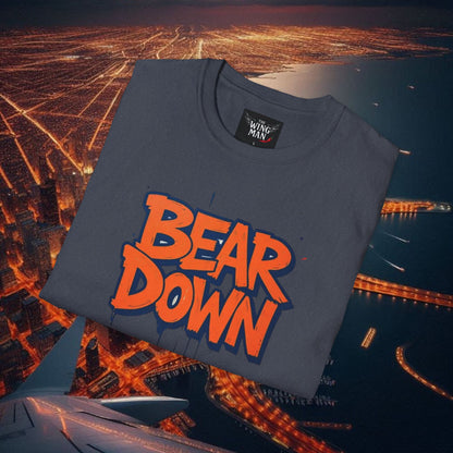 Bear Down Unisex Graphic T-Shirt - Bear Down Design, Casual Wear, Streetwear, Gift for Football Fans, Trendy Everyday Tee