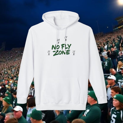Unisex Hoodie, No Fly Zone Sweatshirt, College Apparel, Spartan Fan Gear, Gift for Him/Her, Made in USA