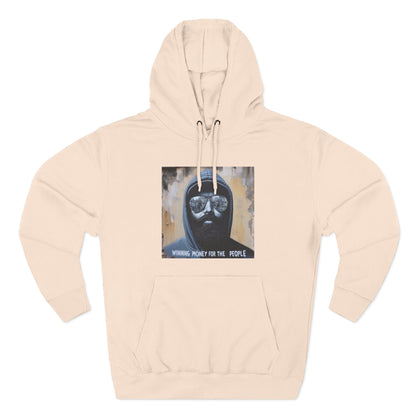 Wing Man "Winning Money for the People" Fleece Hoodie - Urban Style, Cozy Wear, Graphic Sweatshirt, Gift for Him, Artistic Fashion
