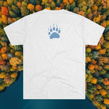 Maine Bear Paw Tee — Coastal State Graphic T-Shirt, Tri-Blend, Ultra Soft T-Shirt, Perfect for Gameday