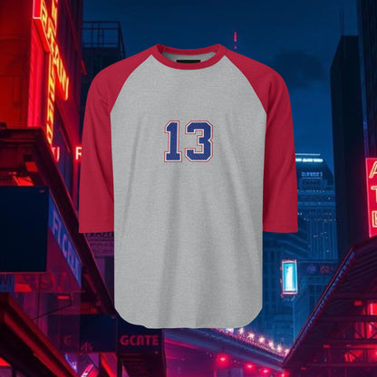 Baseball Stars Raglan Shirt, Unisex Tee for Sports Lovers, Perfect Gift for Game Day, Casual Outfit, Team Spirit Wear, Number 13 Shirt