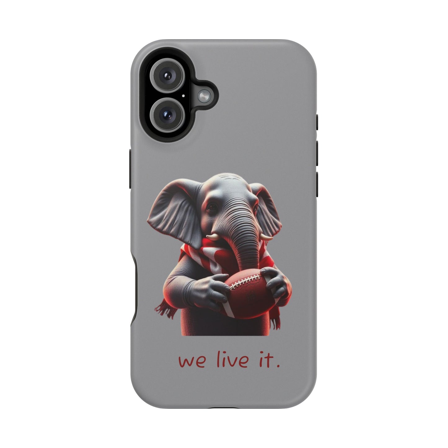 Elephant Football Case - Impact-Resistant Phone Cover, Unique Gift for Sports Lovers, Animal Case for Kids, Fun Accessories, Durable