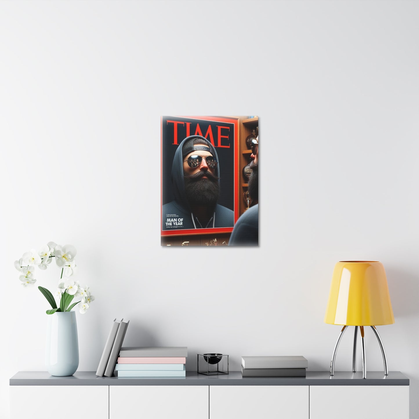 Man of the Year Canvas Art Print, Gift for Him, Cool Wall Decor, Unique Art Piece for Friends, Men's Room Decor, Birthday Gift Idea