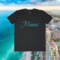 Miami Script Tee — Men's Lightweight Beach Vacation T-Shirt, Perfect for Gameday
