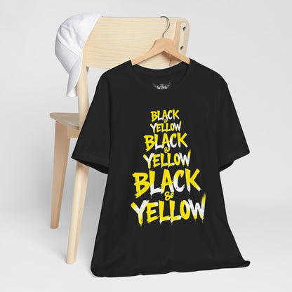 Black & Yellow Graphic Tee — Bold Pittsburgh Colors T-Shirt