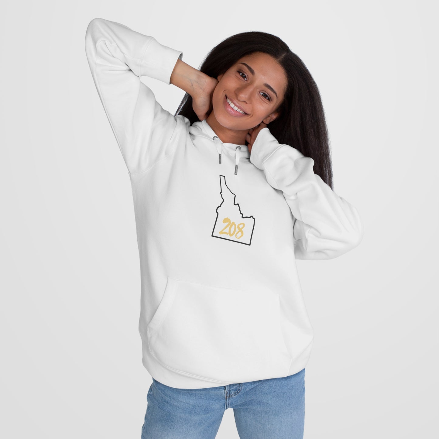 Idaho 208 King Hooded Sweatshirt, Cozy Hooded Sweatshirt, Unique Idaho Apparel, Perfect Gift for Outdoor Lovers, Casual Wear for All Seasons