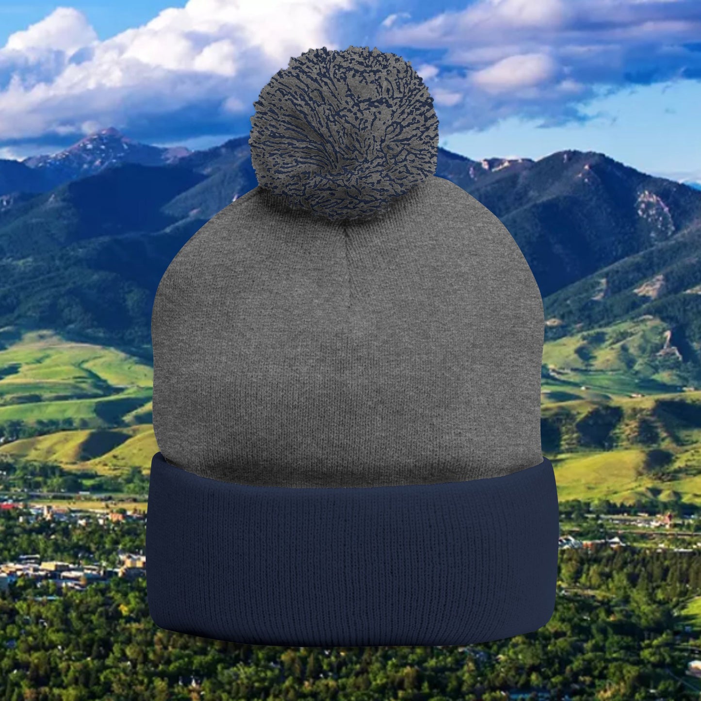 Bobcat Paw Print Pom-Pom Knit Cap, Warm Winter Beanie, Cat Fan Gift, Cozy Fashion Accessory, Great for Cold Games