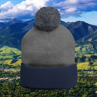 Bobcat Paw Print Pom-Pom Knit Cap, Warm Winter Beanie, Cat Fan Gift, Cozy Fashion Accessory, Great for Cold Games