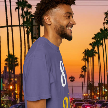 Legend Tribute Unisex Garment-Dyed T-Shirt with '8 & 24' and 'Bean' Text - Casual Wear, Gift for Friends