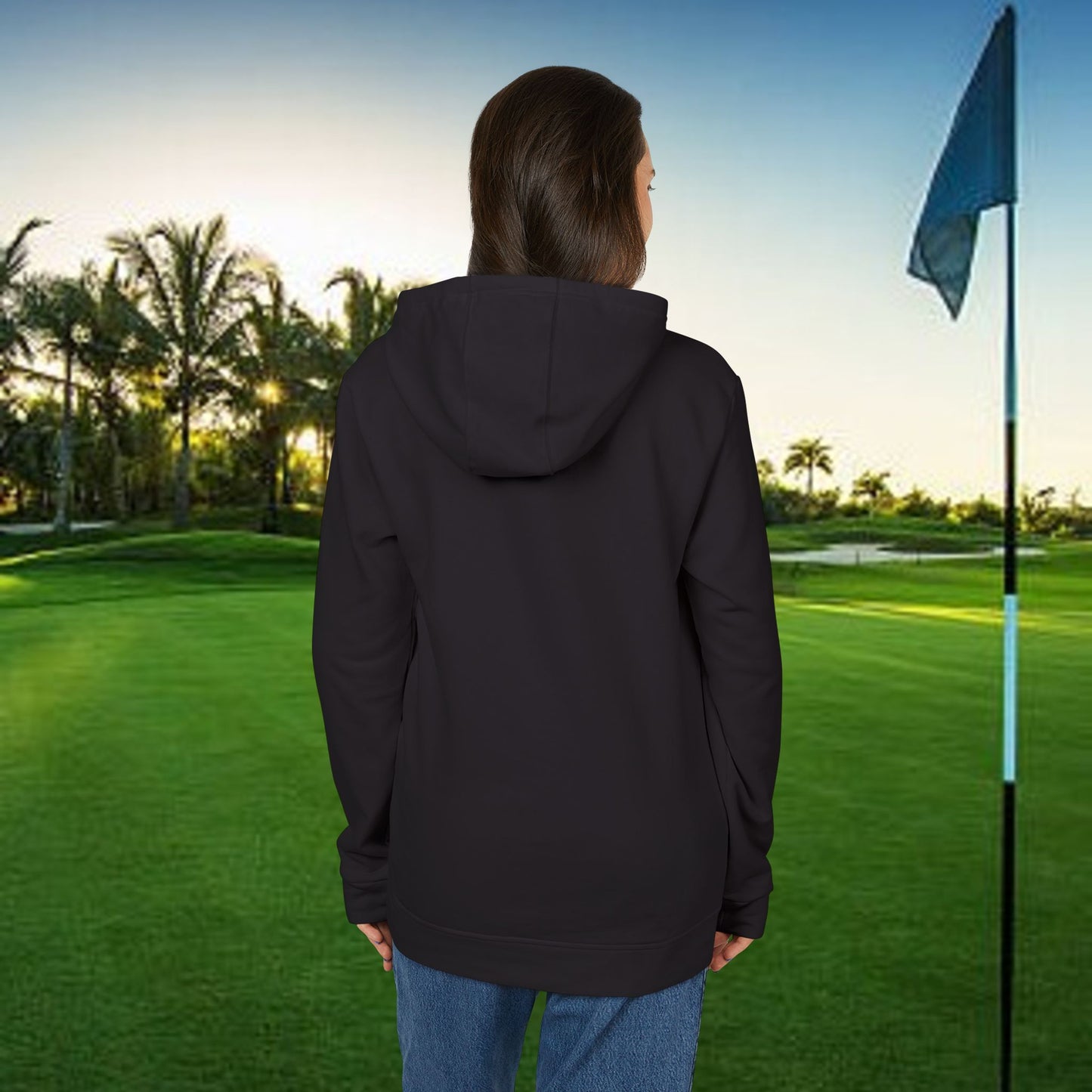 Unisex Fleece Hoodie with 'Rain Dog!' Design | Cozy Sweatshirt for Golf Lovers, Casual Layer, Gift Idea, Everyday Wear