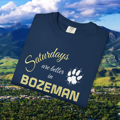 Bozeman Saturday T-shirt, Unisex Casual Tee, Weekend Vibes Shirt, Bozeman Gift, Summer Outing Apparel