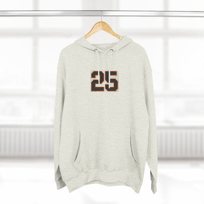 Giants Fans Fleece Hoodie with Number 25 Design - Perfect for Sports Fans, Everyday Wear, Gym, Giants Games