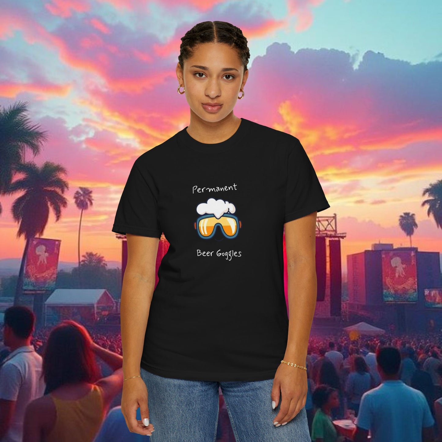 Unisex Beer Goggles Tee, Comedy T-Shirt, Festival Shirt, Funny Summer Tee, Barbecue Outfit, Gift for Beer Lovers