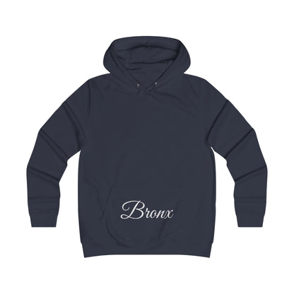 Bronx Script Hoodie — Girly College-Inspired Pullover