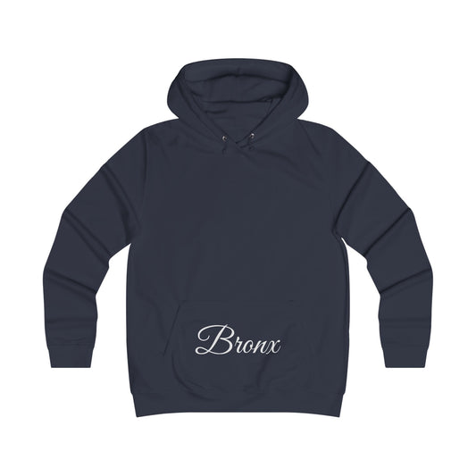 Bronx Script Hoodie — Girly College-Inspired Pullover
