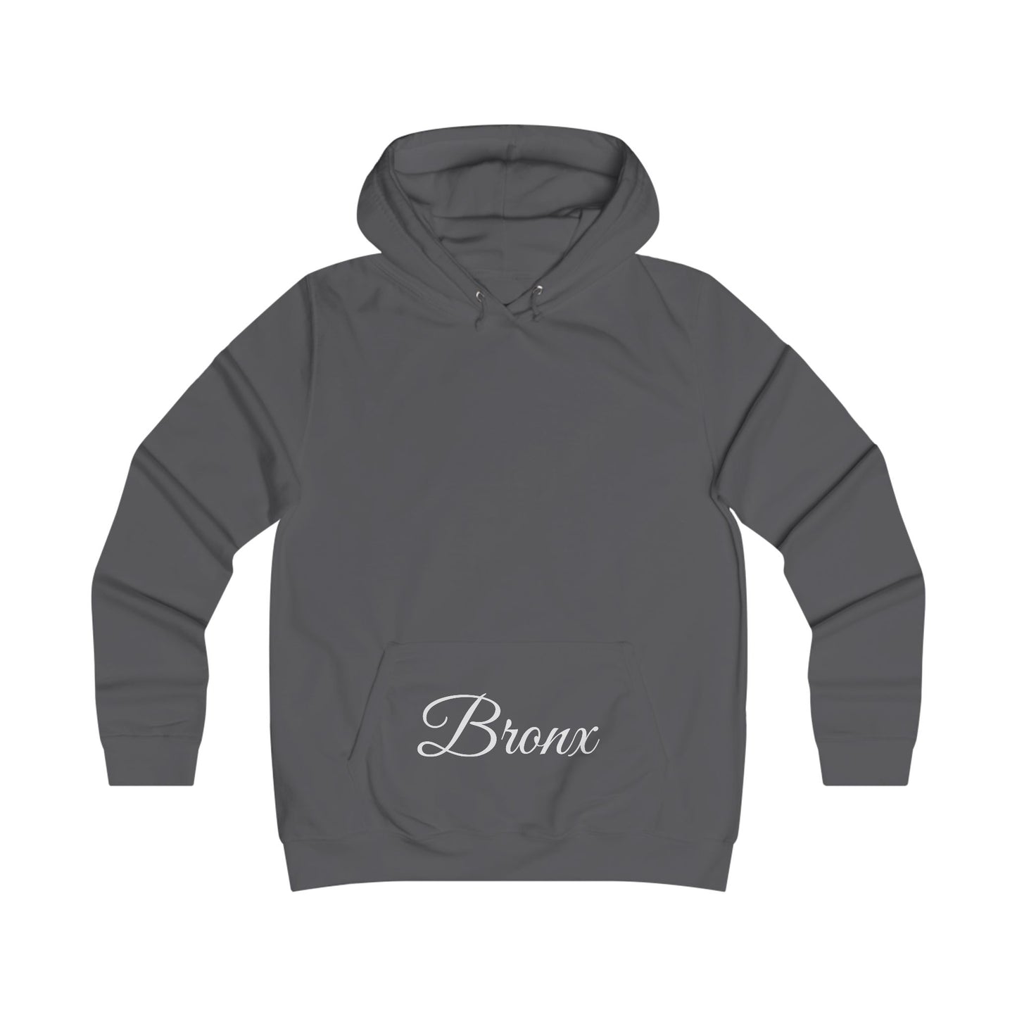 Bronx Script Hoodie — Girly College-Inspired Pullover