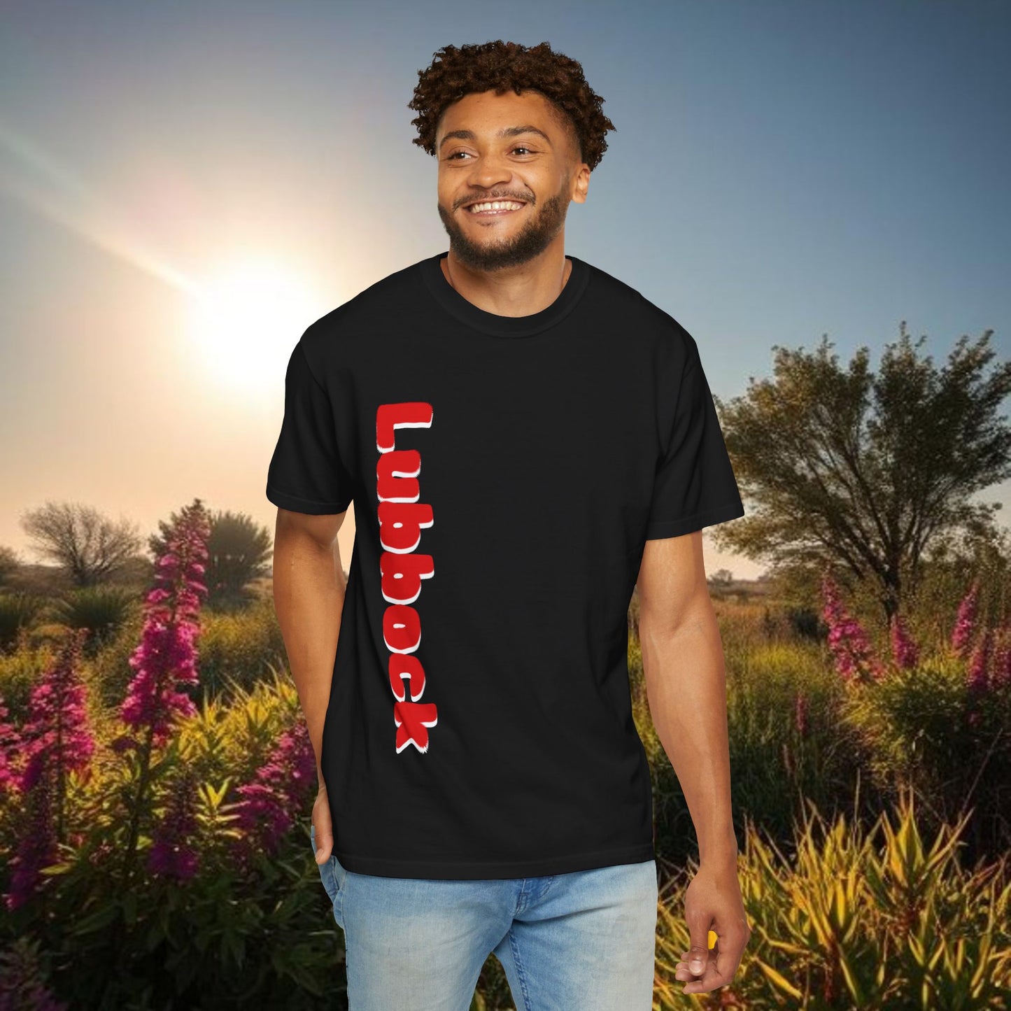 Lubbock Themed Unisex T-Shirt, Casual Wear, Game Day Gear, College Lifestyle, Gifts for Fans, Summer Apparel