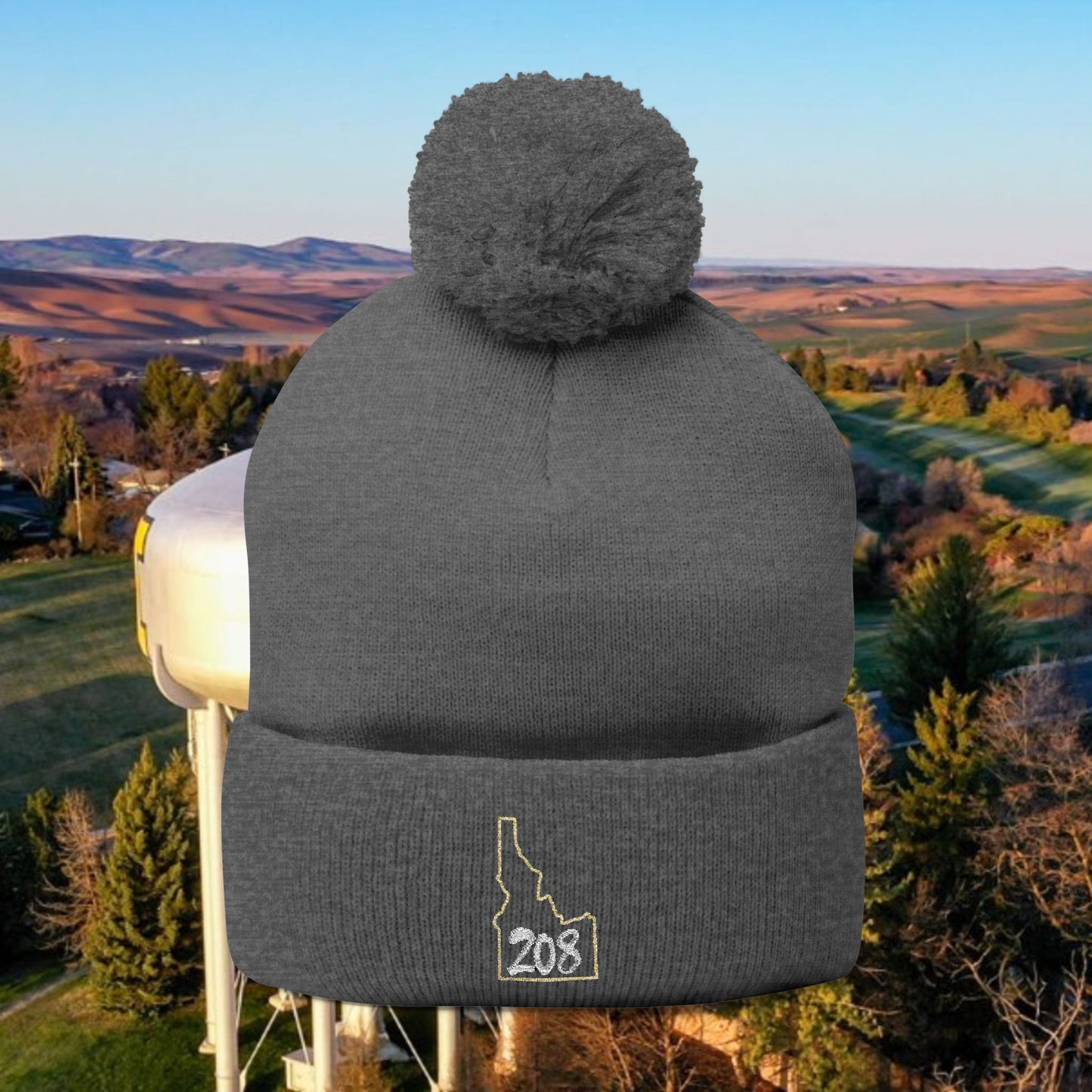 Idaho Pom-Pom Knit Cap (Embroidery), Winter Beanie Hat, Team Spirit Apparel, College Football Fan Gift, Accessories