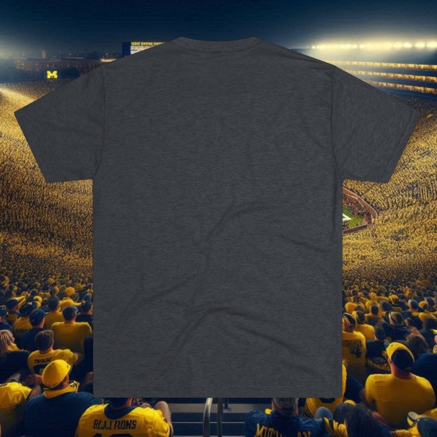 Ann Arbor Script Tee — Vintage Maize & Blue University T‑Shirt, Perfect for Gameday