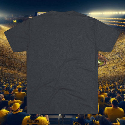 Ann Arbor Script Tee — Vintage Maize & Blue University T‑Shirt, Perfect for Gameday