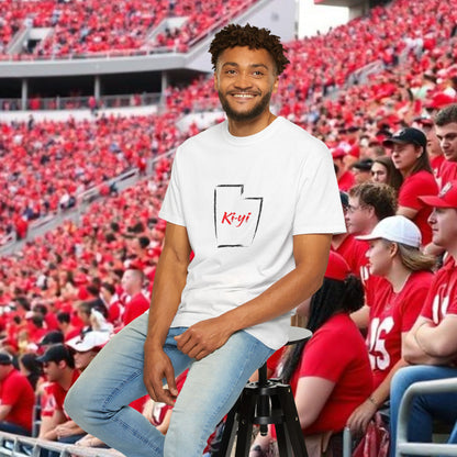 Ki-yi Unisex Garment-Dyed T-shirt, Artistic Tee, Casual Wear, Gift for Friends, Unique Fashion, Everyday Comfort