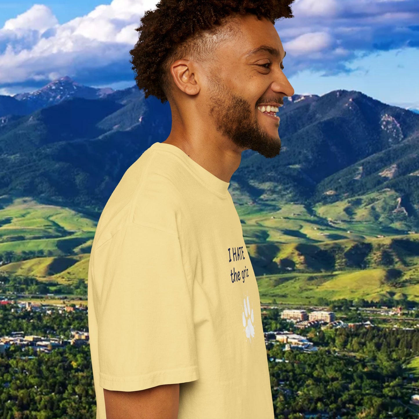 Unisex Garment-Dyed T-Shirt, I HATE the grizzlies, Bobcat Tee, Gift for Cat Fans, Casual Wear, Gameday Shirt