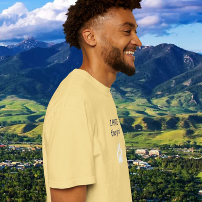 Unisex Garment-Dyed T-Shirt, I HATE the grizzlies, Bobcat Tee, Gift for Cat Fans, Casual Wear, Gameday Shirt