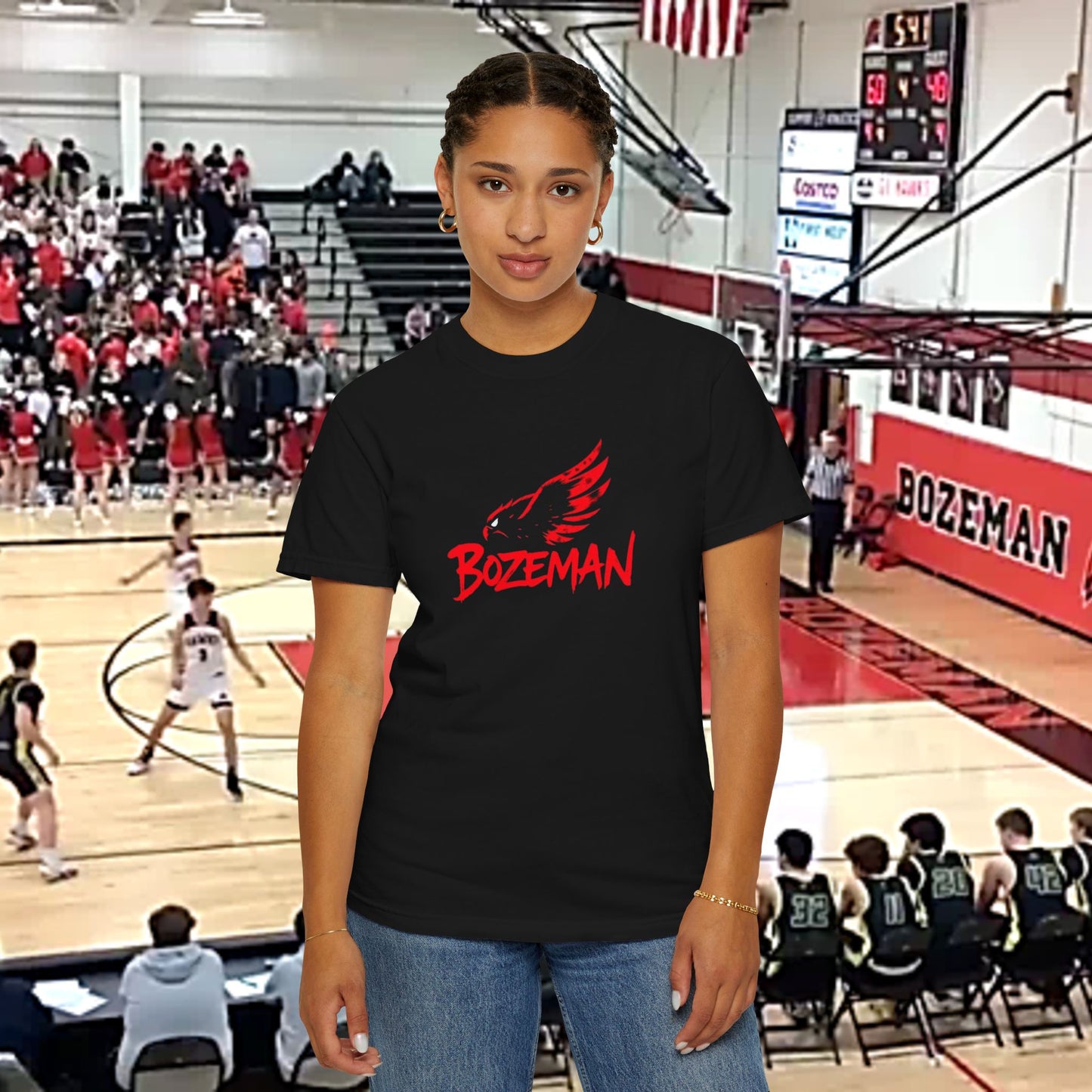 Bozeman Spirit T-shirt | Unisex Garment-Dyed Tee for Sports Fans, Game Day, Team Spirit, Casual Wear, Gift Ideas