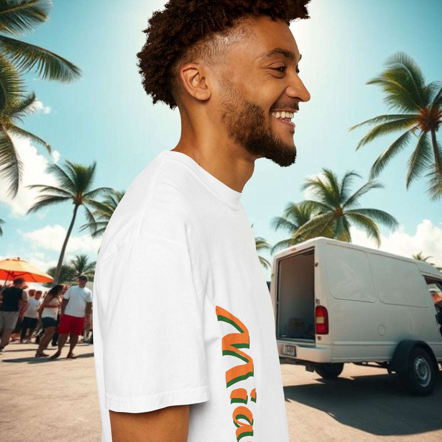 Miami Vibe Unisex Garment-Dyed T-shirt, Casual Wear, Summer Fashion, Nature Lovers, Beach Party, Gift Idea