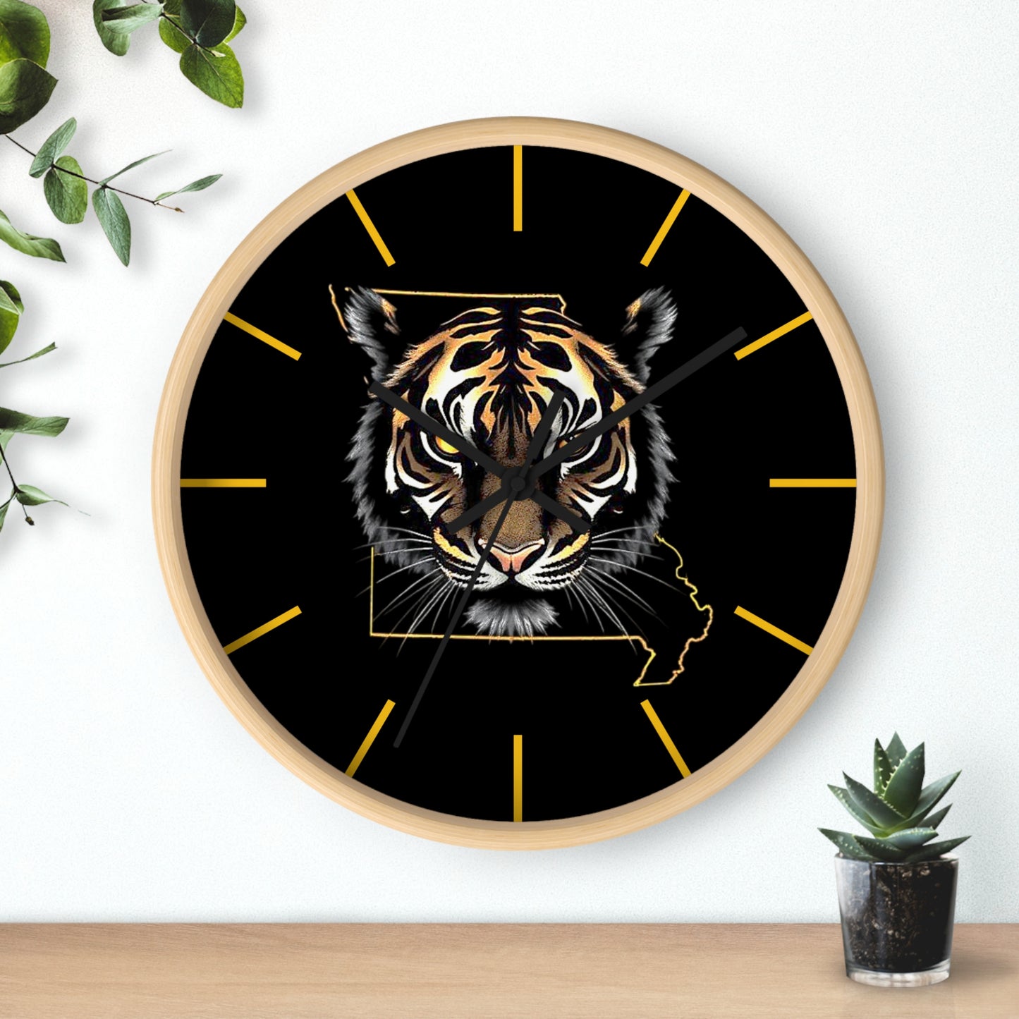 Tiger Wall Clock - Perfect for Missouri Residents, Home Decor, Gifts, and Unique Accents